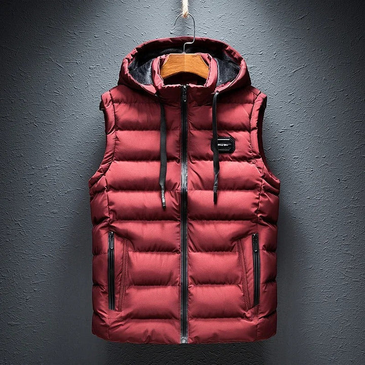Chaleco con capucha para otoño e invierno