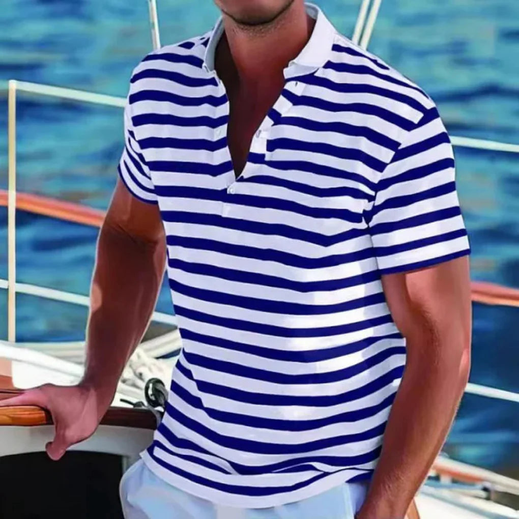 Camisa Polo Rayas Retro para Hombre