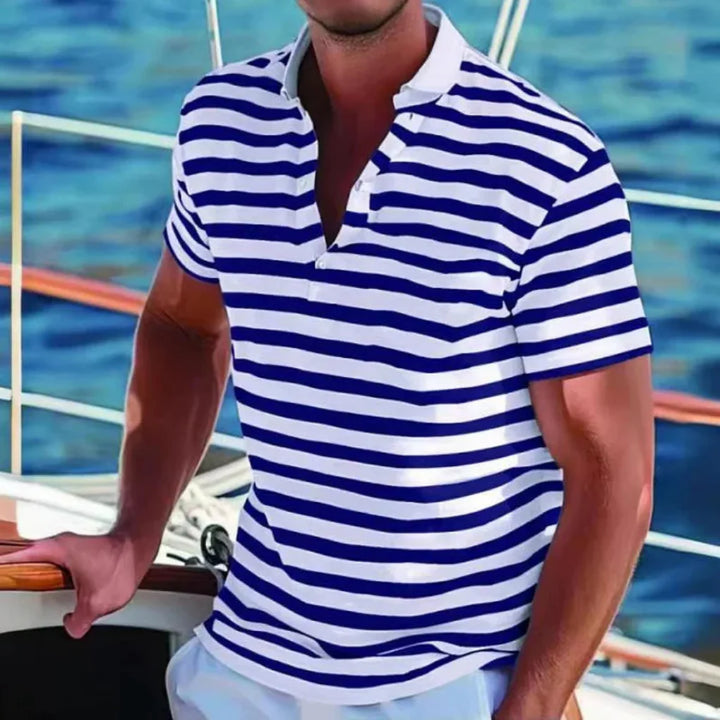 Camisa Polo Rayas Retro para Hombre