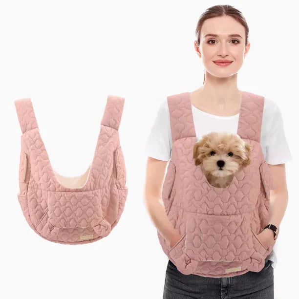 Mochila de transporte para perros pequeños, vista lateral