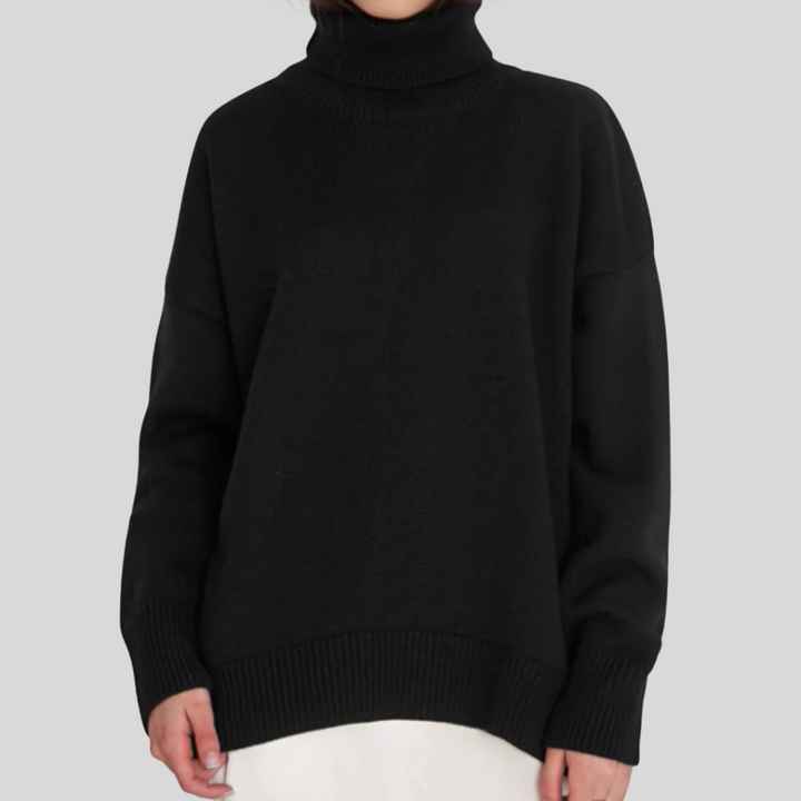 Suéter de Cuello Alto Moderno para Mujeres – Capa Elevada para Climas Fríos