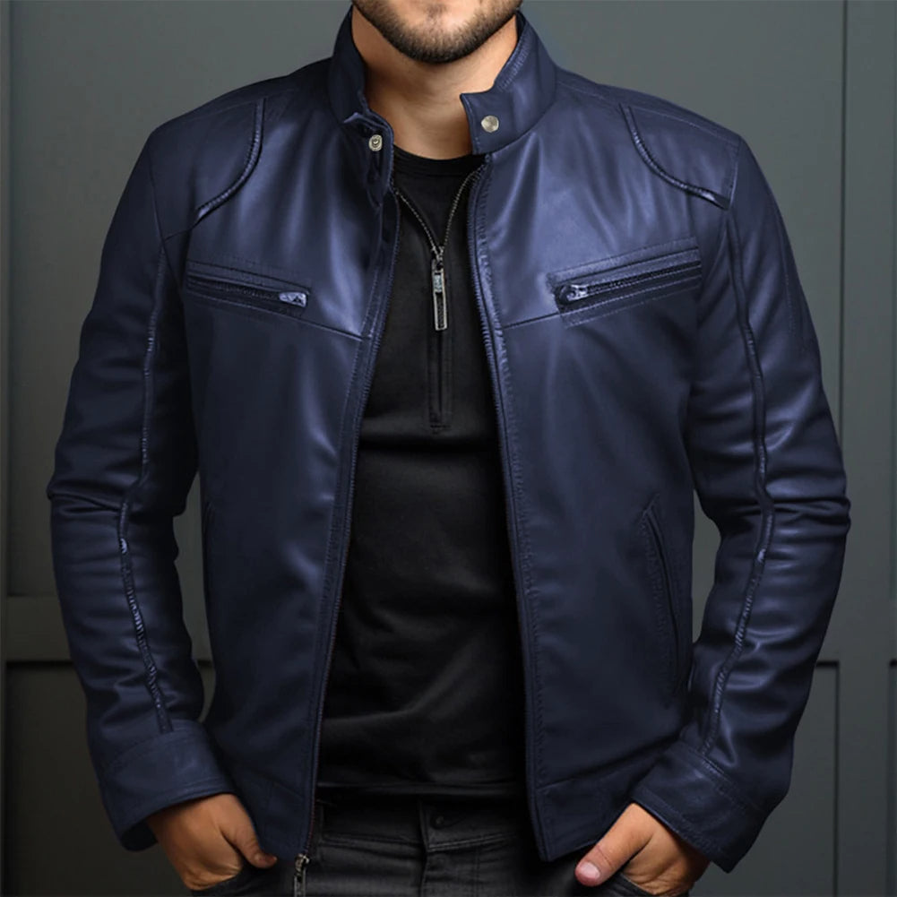 Chaqueta Motocicleta Retro Estilosa para Hombres