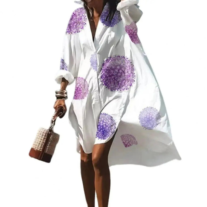 Vestido de Verano Mujer Talla Grande con Estampado Boho