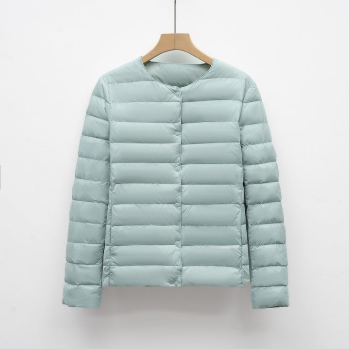 Abrigo Sin Cuello Primavera y Invierno para Mujeres