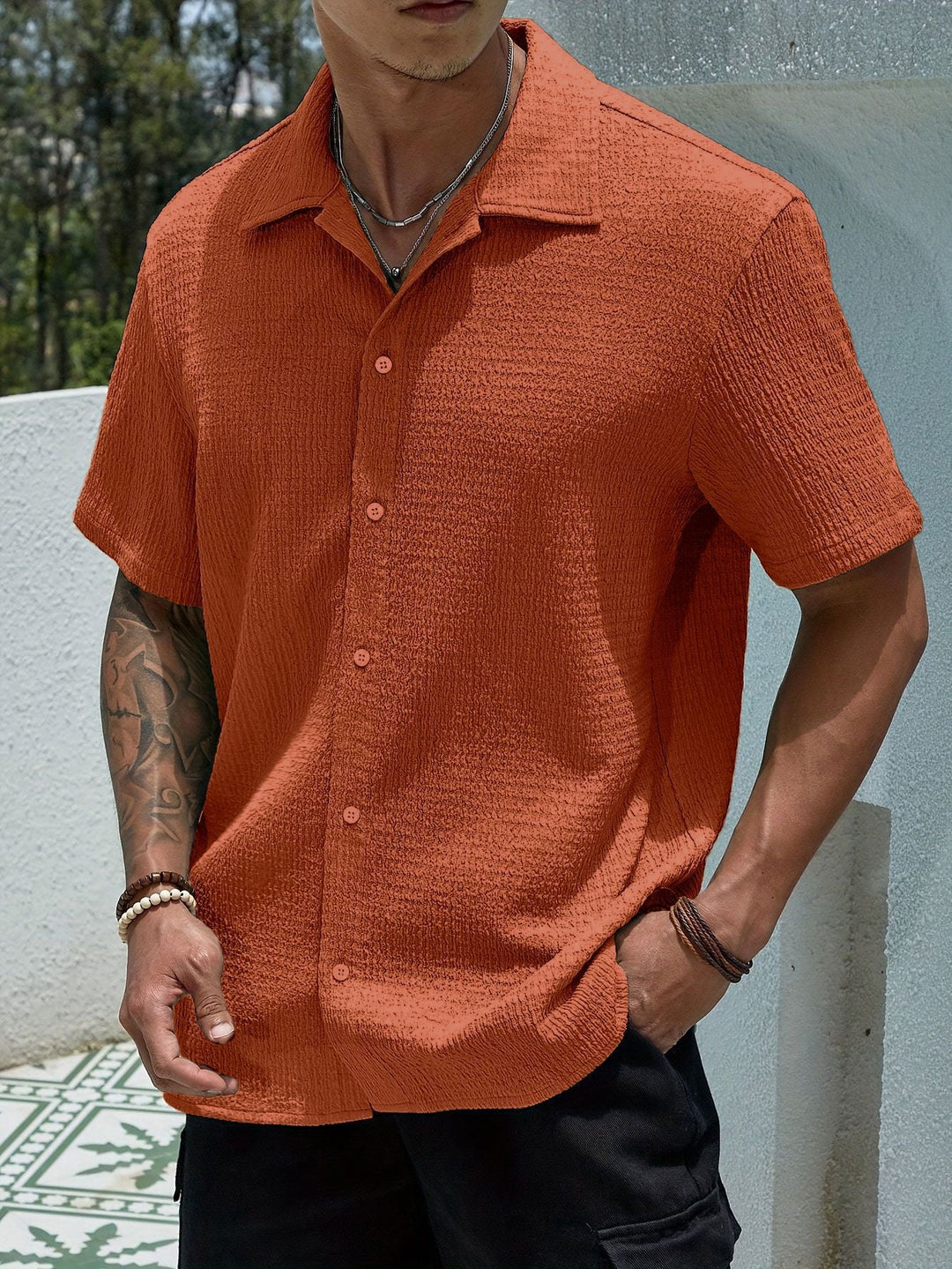 Camisa de verano de estilo ejecutivo para hombre