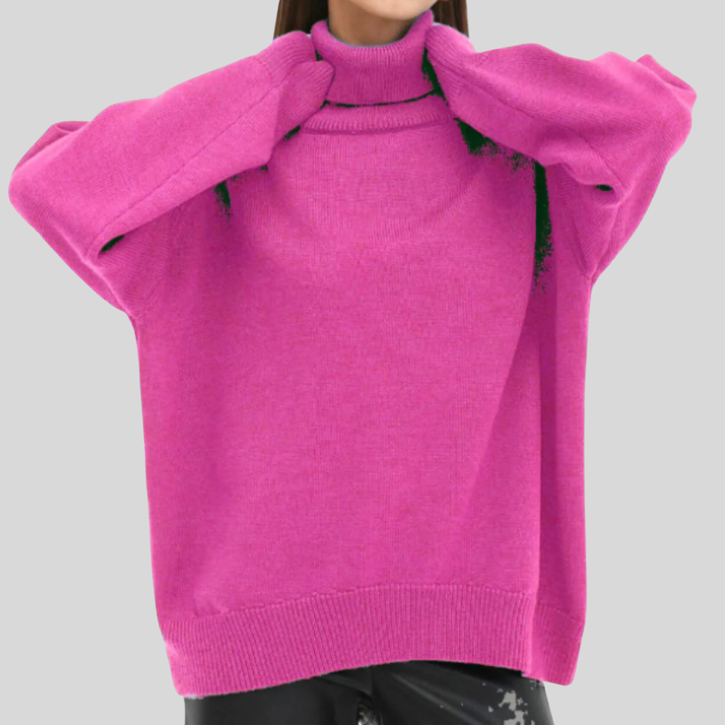 Suéter de Cuello Alto Moderno para Mujeres – Capa Elevada para Climas Fríos