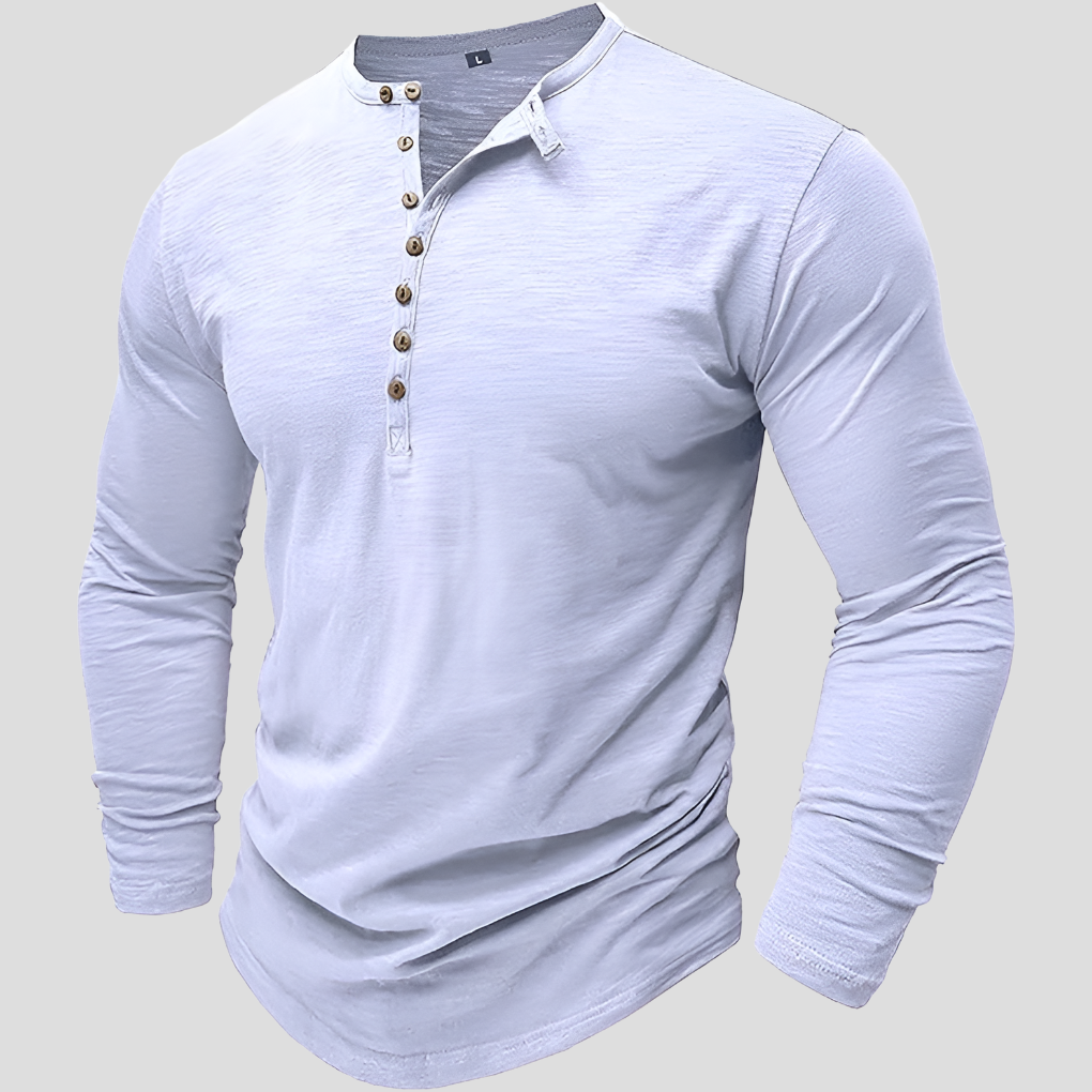Camisa de Algodón Hombre Suelta – Estilo Casual Diario