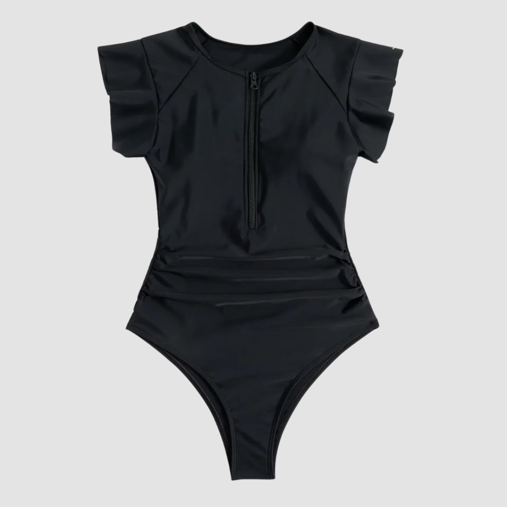 Traje de Baño de Una Sola Pieza con Cremallera para Mujeres