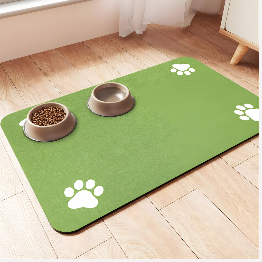 Tapete de Alimentación para Mascotas - Tapete Absorbente para Comida y Agua