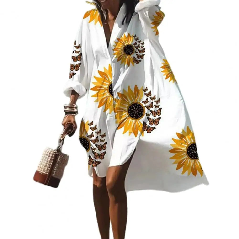 Vestido de Verano Mujer Talla Grande con Estampado Boho