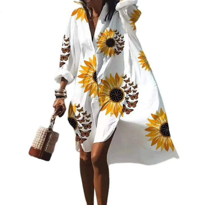 Vestido de Verano Mujer Talla Grande con Estampado Boho