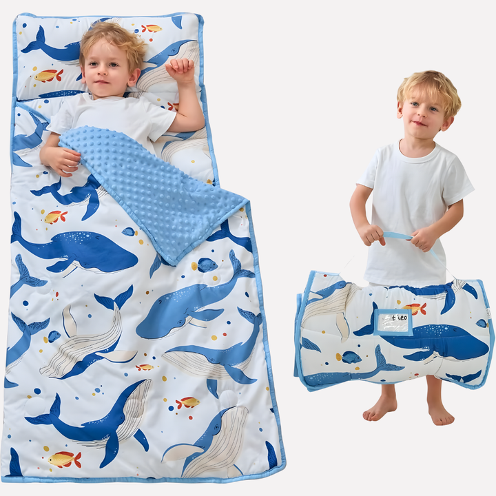 Esterilla de Siesta para Niños Pequeños con Almohada y Manta