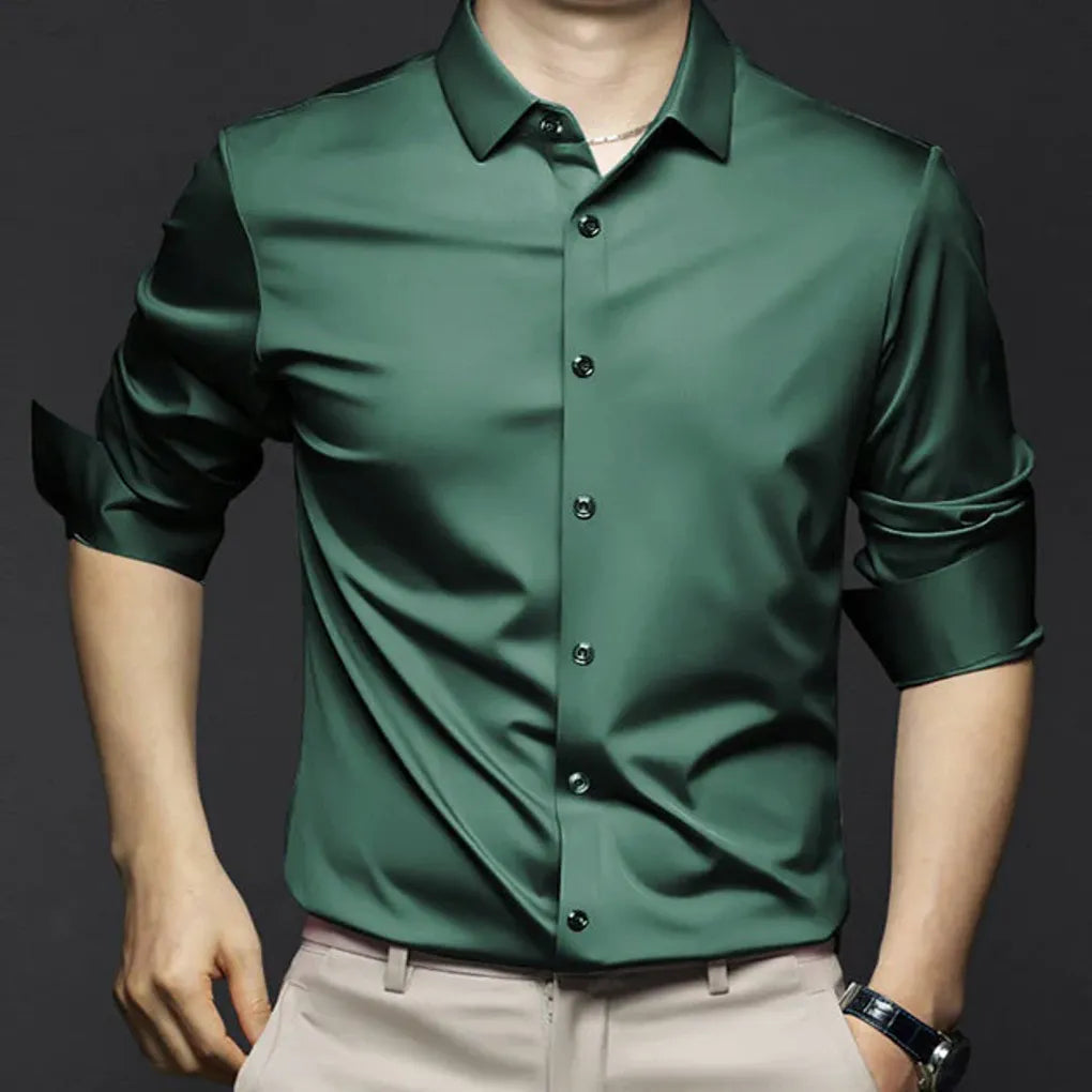 Camisa de Vestir Sin Arrugas para Hombres – Estilosa y de Bajo Mantenimiento