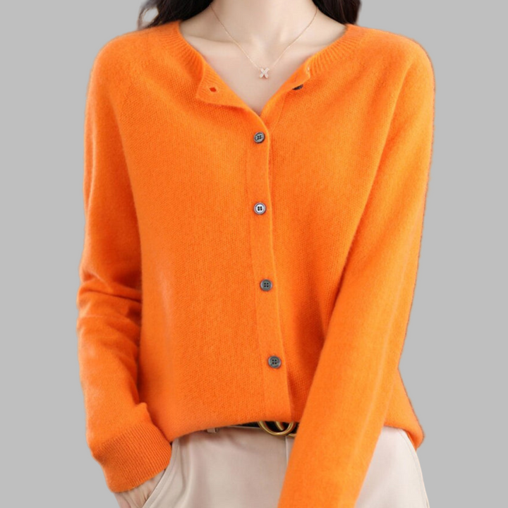 Cardigan de Cuello O para Mujeres