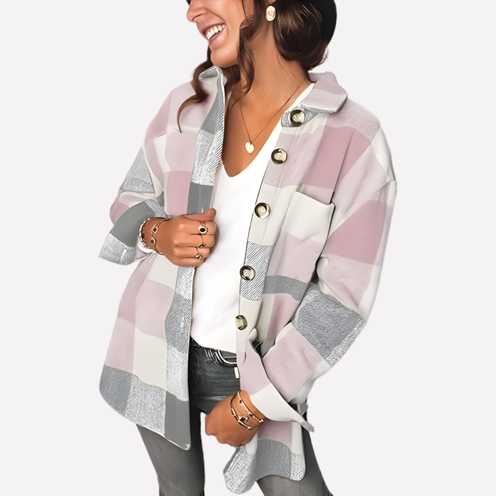 Chaqueta de cuadros para mujeres