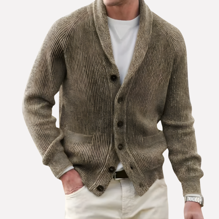 Cardigan de Cuello Chal para Hombres