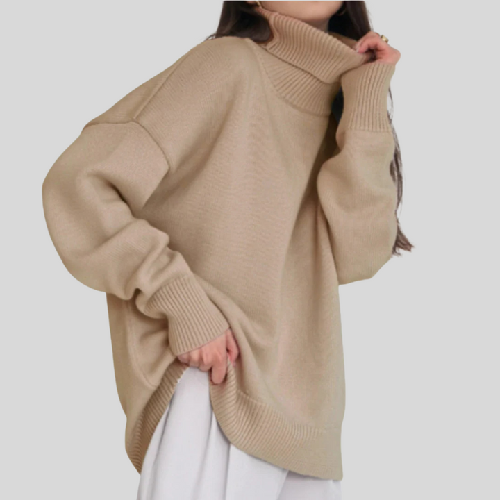 Suéter de Cuello Alto Moderno para Mujeres – Capa Elevada para Climas Fríos