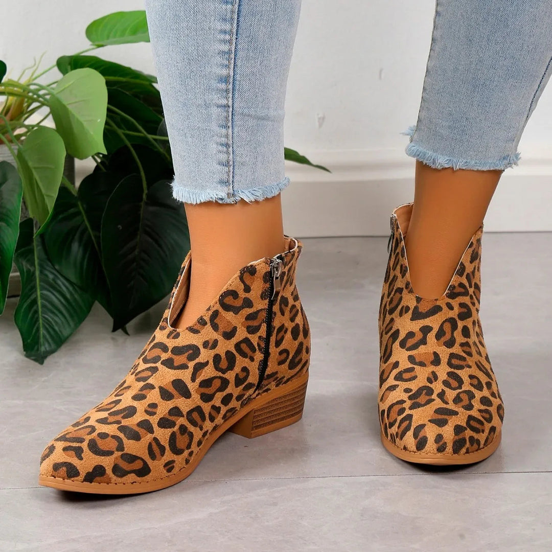 Elegantes botines de ante para mujer