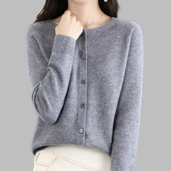 Cardigan de Cuello O para Mujeres