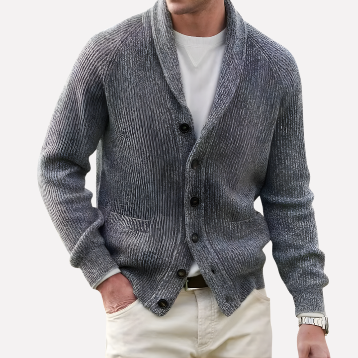 Cardigan de Cuello Chal para Hombres