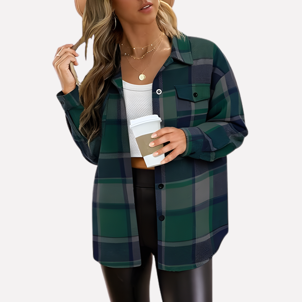 Chaqueta de cuadros para mujeres