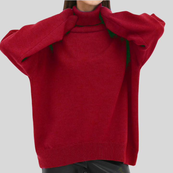 Suéter de Cuello Alto Moderno para Mujeres – Capa Elevada para Climas Fríos