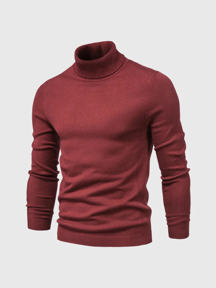Suéter de Cuello Alto para Hombres – Lavable y Versátil