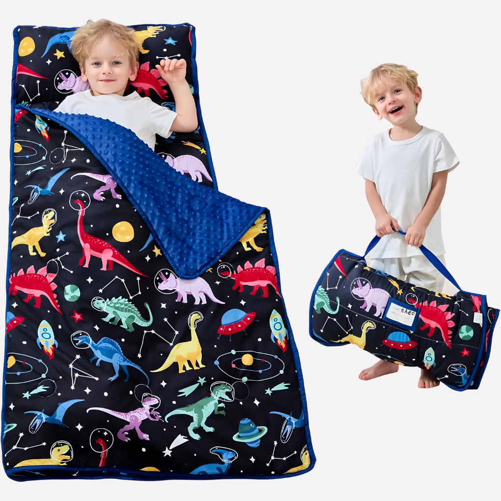 Esterilla de Siesta para Niños Pequeños con Almohada y Manta