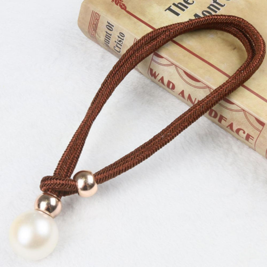 Conjunto de 2 Piezas Elegante y Brillante Tirador de Cortina de Perlas