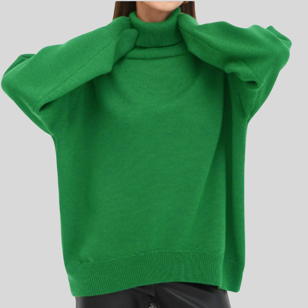 Suéter de Cuello Alto Moderno para Mujeres – Capa Elevada para Climas Fríos