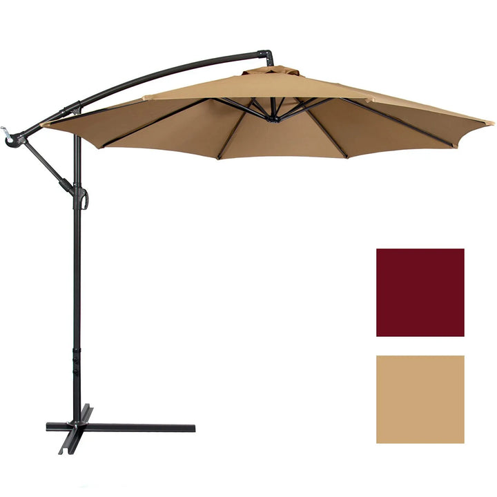 Parasol Moderno para Exterior con Sistema de Apertura Fácil con Manivela