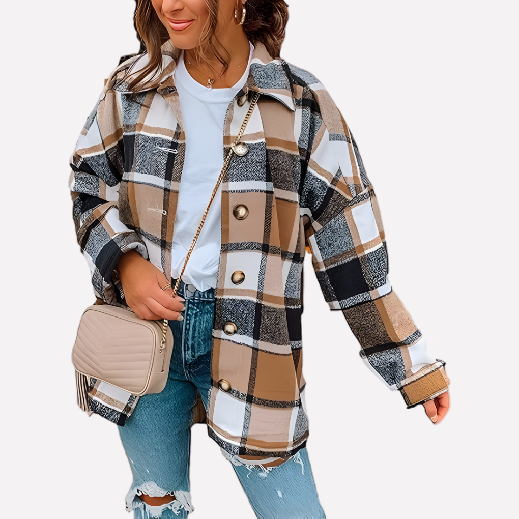 Chaqueta de cuadros para mujeres