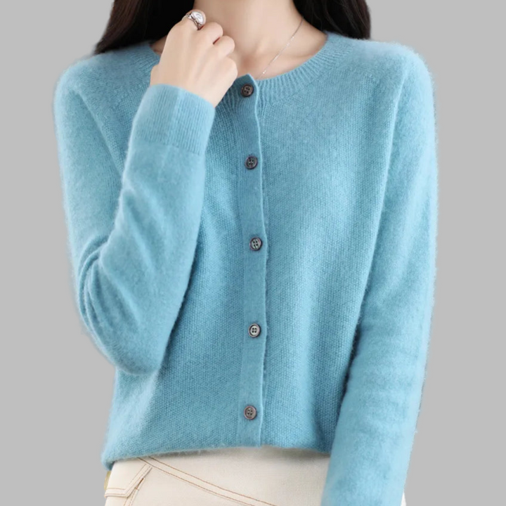 Cardigan de Cuello O para Mujeres