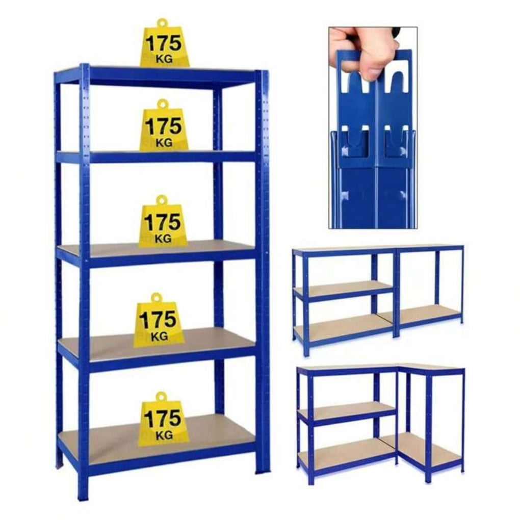 Estanterías de Acero Sin Boltas de 5 Niveles