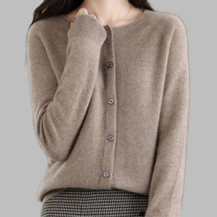 Cardigan de Cuello O para Mujeres