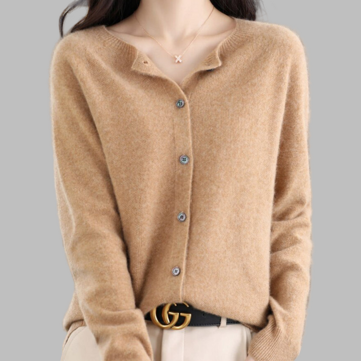 Cardigan de Cuello O para Mujeres
