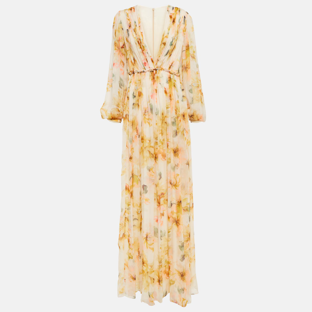 Elegante vestido de fiesta midi de lino y seda para mujer