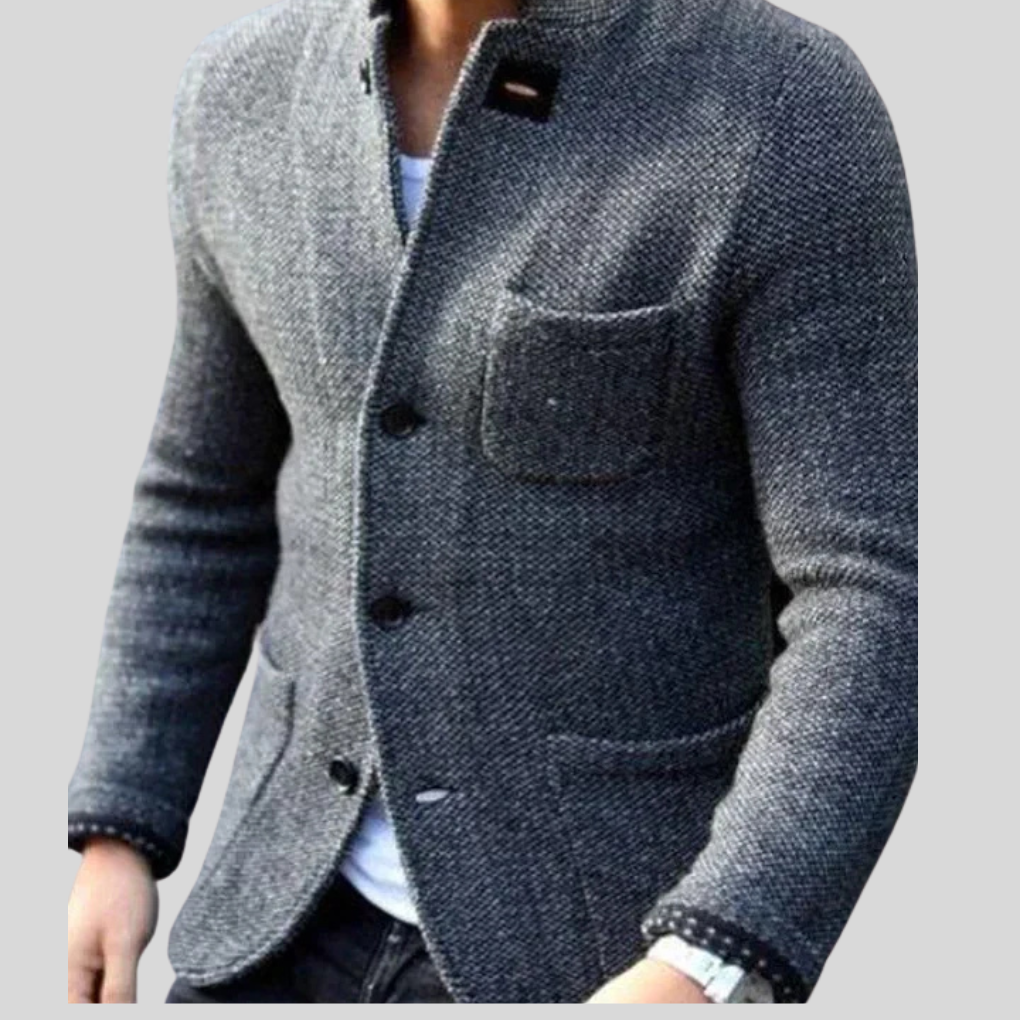 Blazer de Botón Abajo para Hombres – Estilo Moderno con Calidez para Tiempo Frío