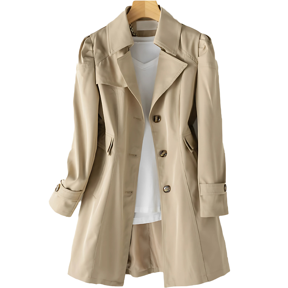 Luciba – Abrigo Trench de Media Temporada para Mujeres