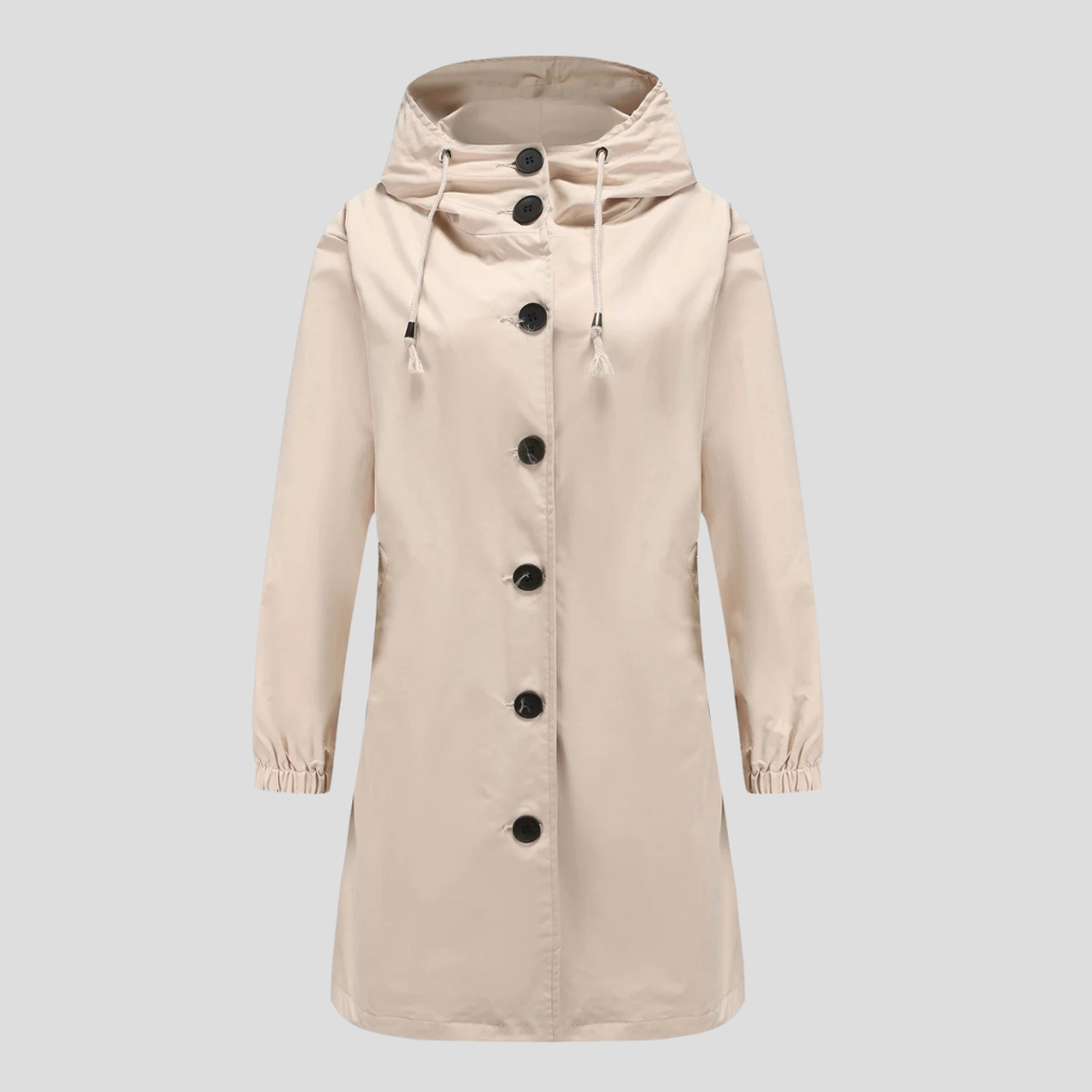 Chaqueta de Lluvia con Capucha Impermeable para Mujeres