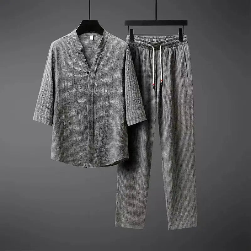 Conjunto de Traje de Pana Vintage de 2 Piezas para Hombres