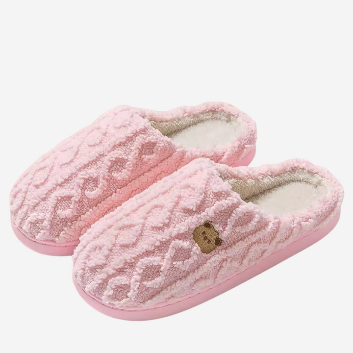 Cálidas zapatillas de felpa para mujer