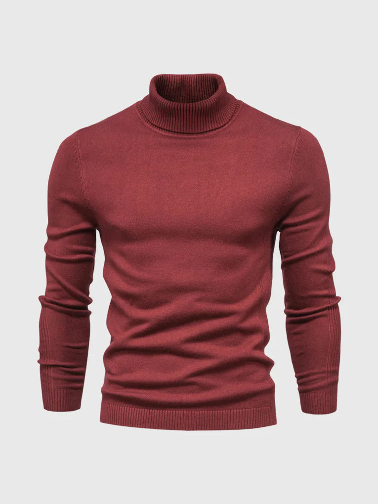 Suéter de Cuello Alto para Hombres – Lavable y Versátil
