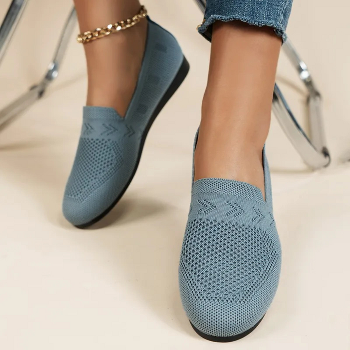 Zapatos sin cordones de malla transpirable para mujer