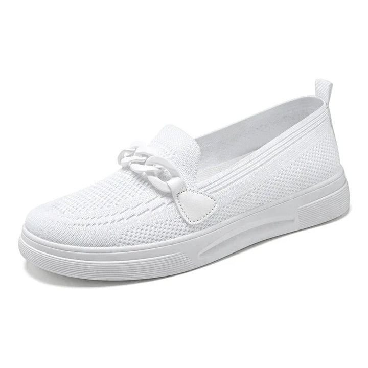 Zapatillas sin cordones de malla transpirable para mujer, vista superior