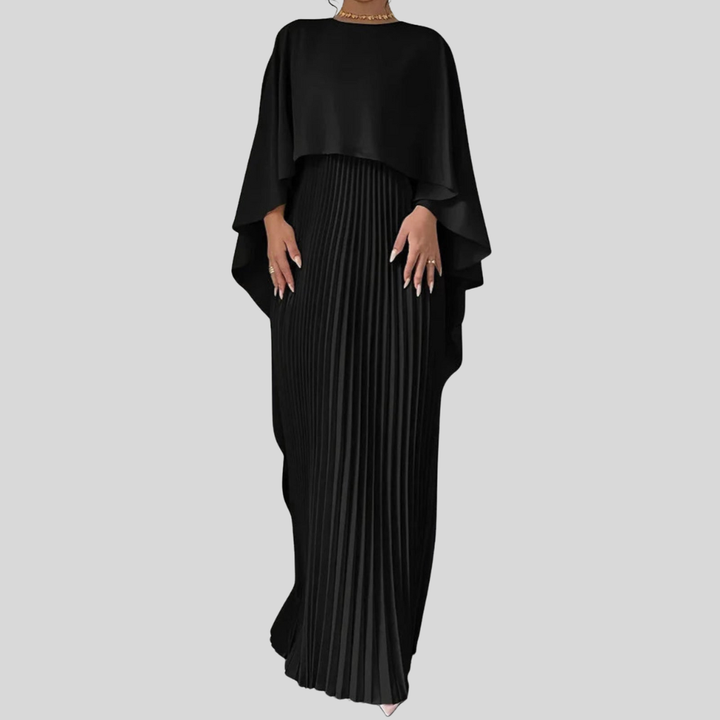 Vestido Maxi de Manga Batwing – Silueta Fluida