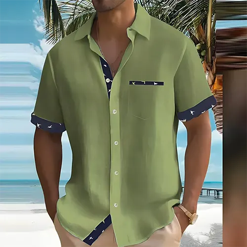 Liam – Camisa de Verano de Manga Corta para Hombre | Transpirable y Estilosa