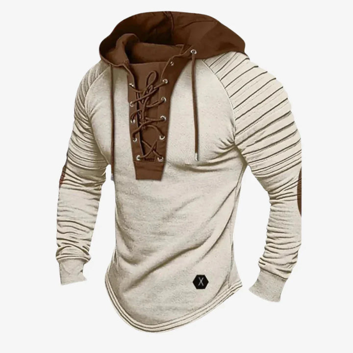 Sudadera de hombre con cuello con cordones y capucha cómoda