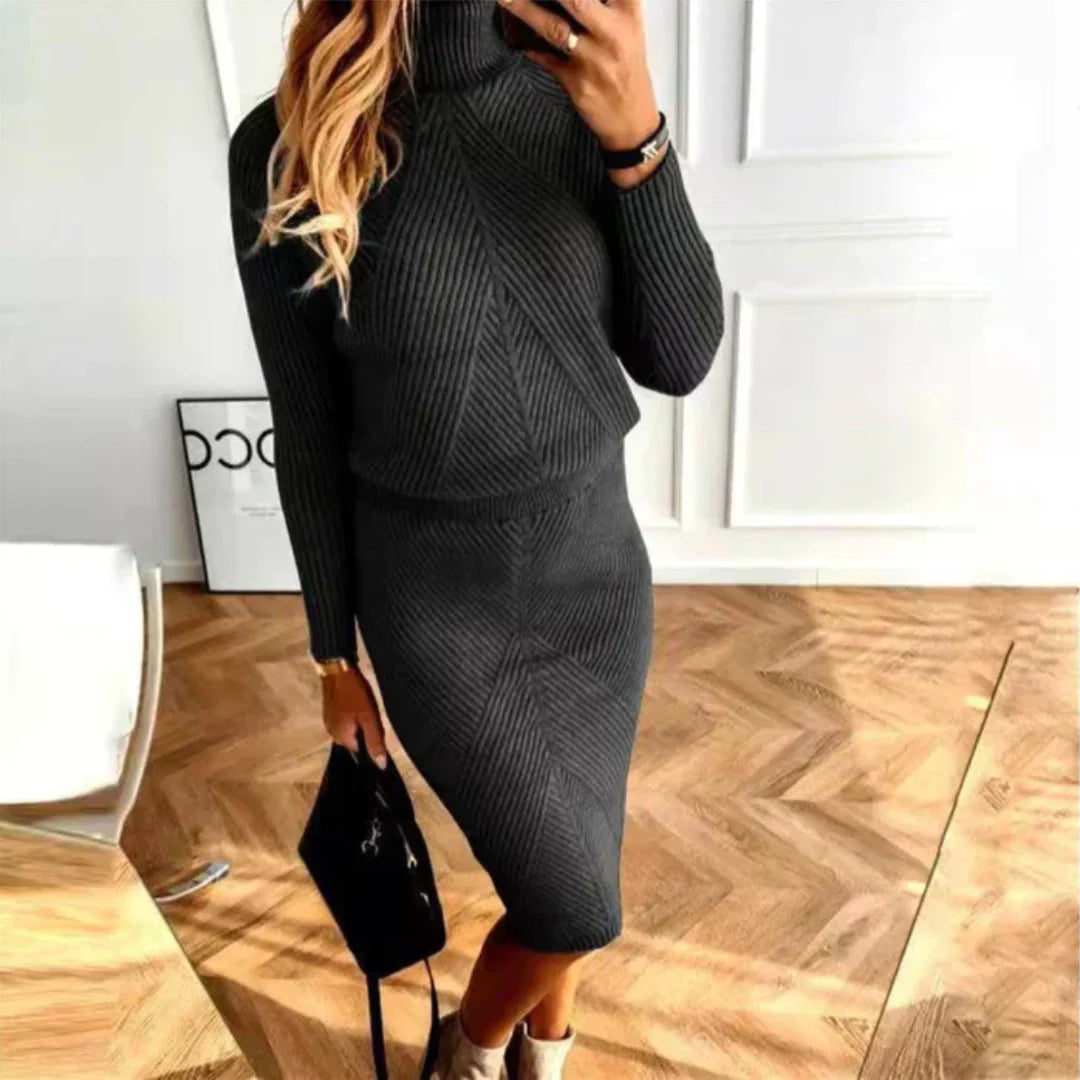 Vestido Pullover de Tricot para Mujeres – Estilo Acogedor con Calidez Diaria
