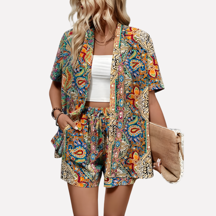 Camisa y Shorts de Kimono para Mujer